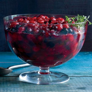 Cran-blueberry sauce with candied ginger