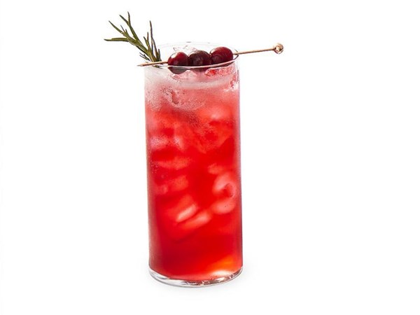 Cran-rosemary mocktail