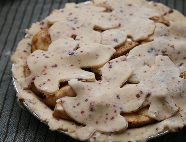Cranberry & cheddar pie crust