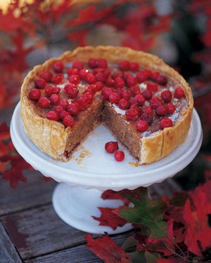 Cranberry, almond, and cinnamon tart