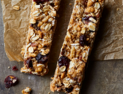 Cranberry-almond granola bars