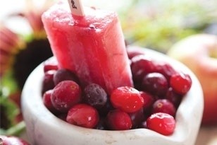 Cranberry and apple ice pops