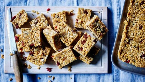 Cranberry and coconut energy bars