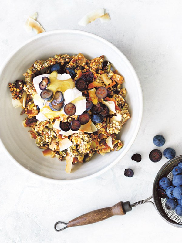 Cranberry and coconut granola