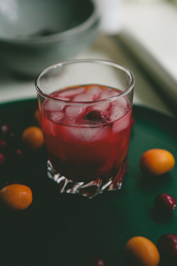 Cranberry and kumquat libation