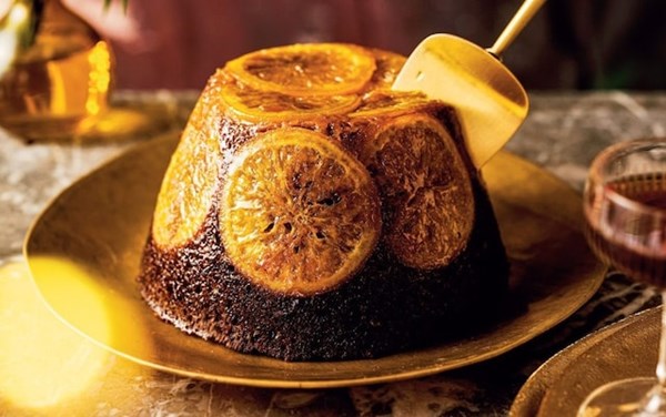 Cranberry and marmalade steamed pudding