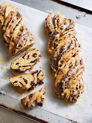 Cranberry and orange twisted loaf