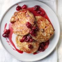 Cranberry and ricotta pancakes