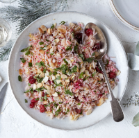 Cranberry and saffron rice pilaf