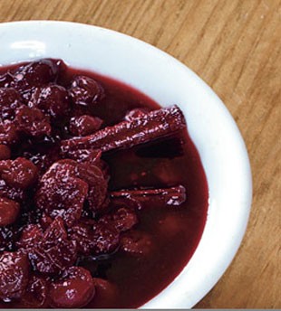 Cranberry and tart-cherry compote