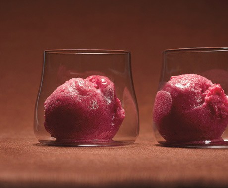Cranberry and vanilla bean sorbet