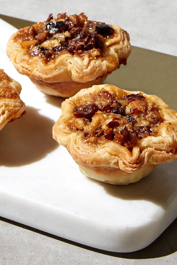 Cranberry and walnut butter tartlets