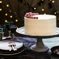 Cranberry and white chocolate Christmas cake