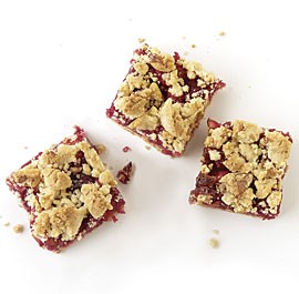 Cranberry-apple-walnut crumb bars