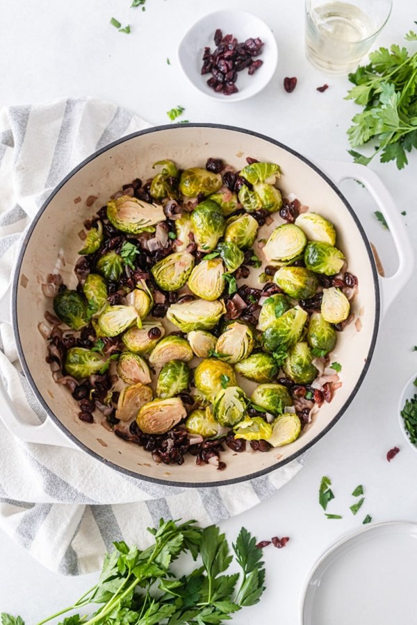 Cranberry Brussels sprouts