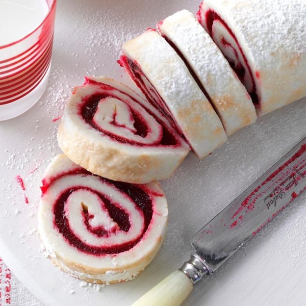 Cranberry cake roll