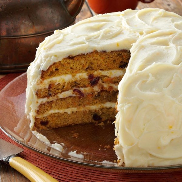 Cranberry-carrot layer cake