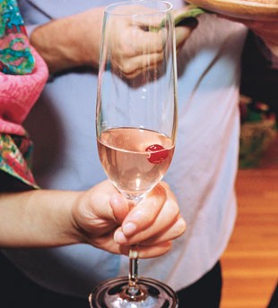 Cranberry Champagne cocktail