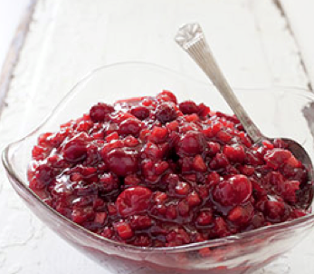 Cranberry chutney with fennel and golden raisins