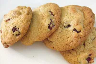 Cranberry cinna-choc cookies
