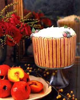Cranberry cognac trifle