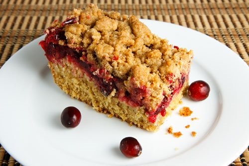 Cranberry crumb coffeecake