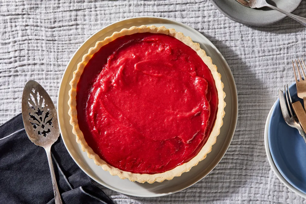 Cranberry curd tart