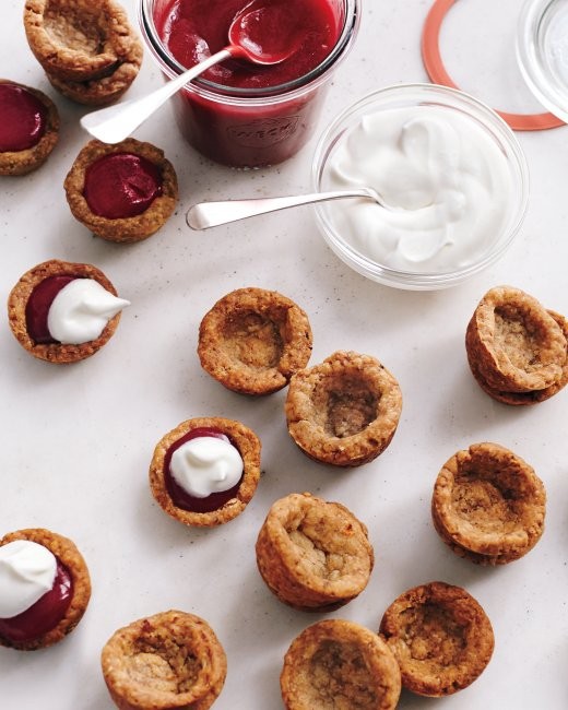 Cranberry curd tartlets