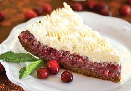Cranberry custard pie