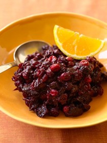 Cranberry, fig, and Pinot Noir chutney