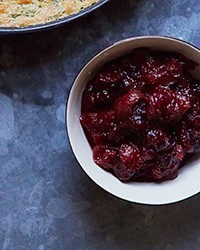 Cranberry-fig chutney