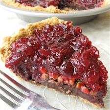 Cranberry-fudge pie