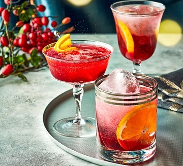 Cranberry gin fizz