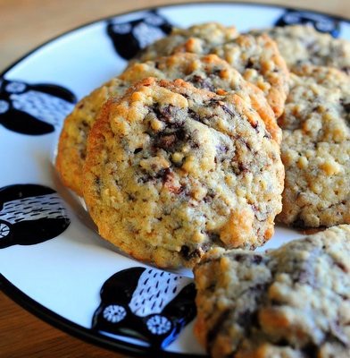 Cranberry, ginger & almond chocolate chunk cookies