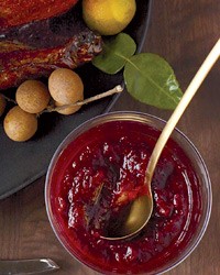 Cranberry, ginger and orange chutney