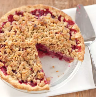 Cranberry-ginger pear pie
