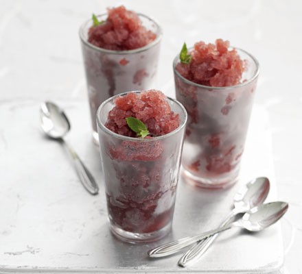Cranberry granita