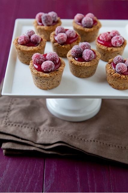 Cranberry hazelnut tartlets