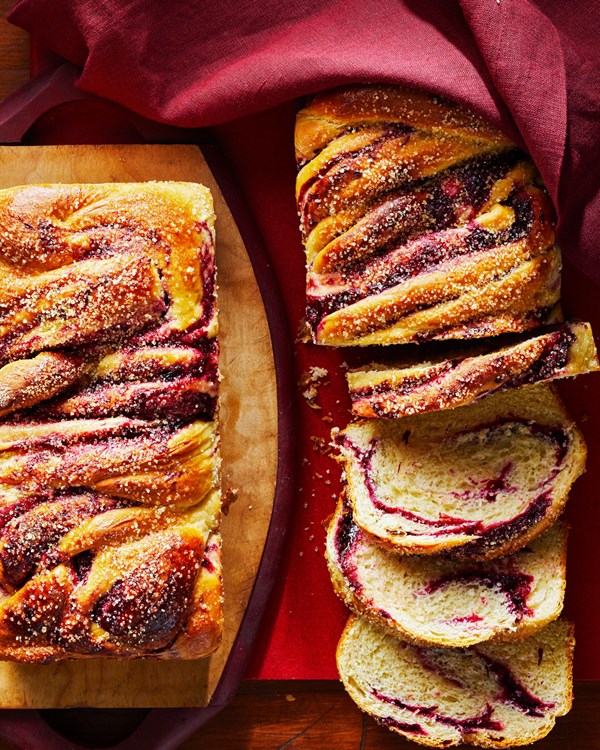Cranberry hibiscus babka