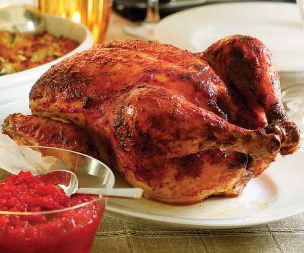Cranberry-honey-glazed chicken