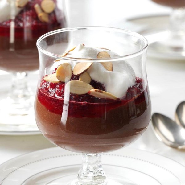 Cranberry-kissed chocolate silk
