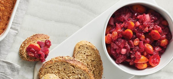 Cranberry-kumquat chutney