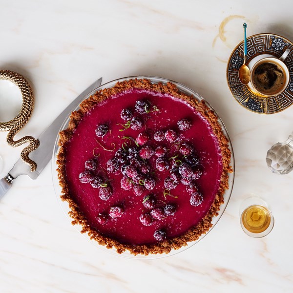 Cranberry-lime pie