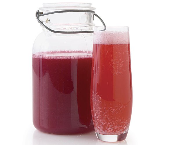 Cranberry-lime shrub