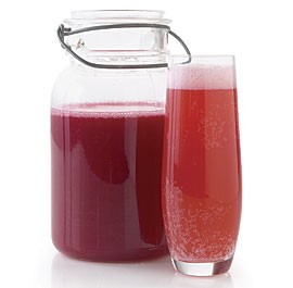 Cranberry-lime shrub