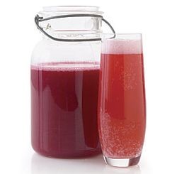 Cranberry-lime shrub sparkler