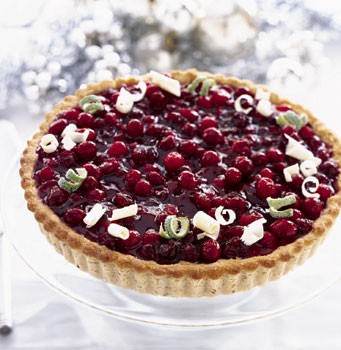 Cranberry-lime tart