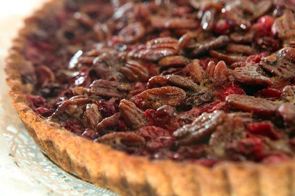 Cranberry maple pecan tart
