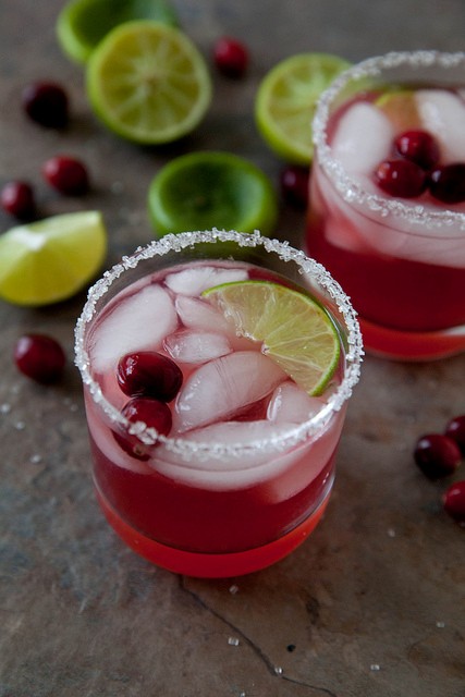 Cranberry margaritas