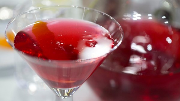 Cranberry martinis